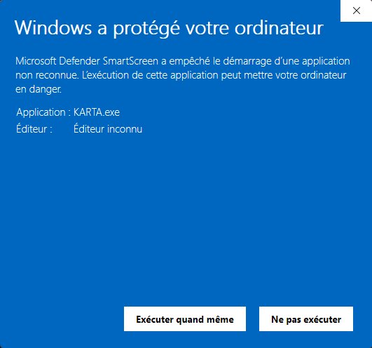Avertissement Windows SmartScreen