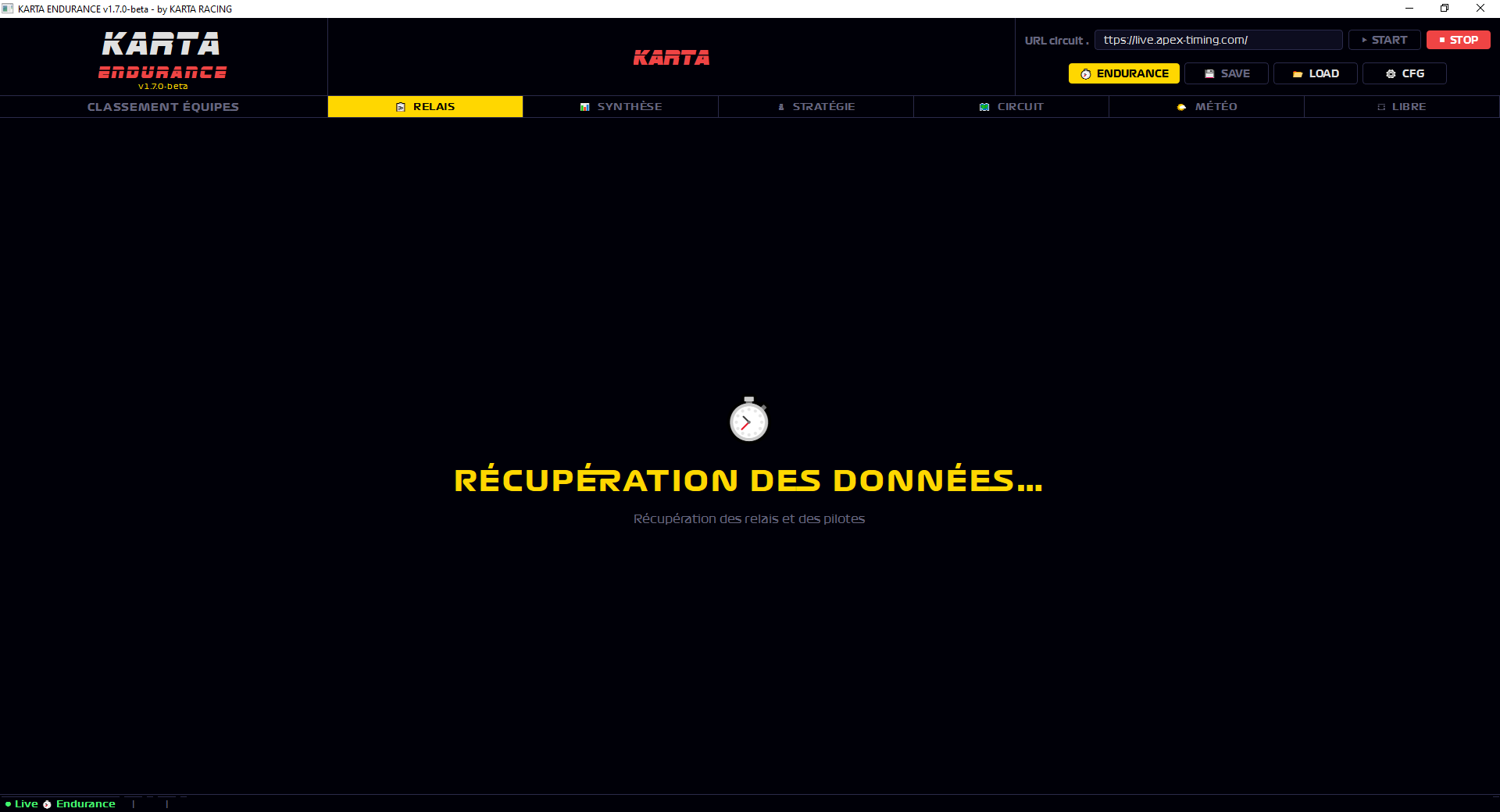 Saisie de l'URL et démarrage