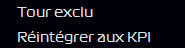 Menu Réintégrer aux KPI